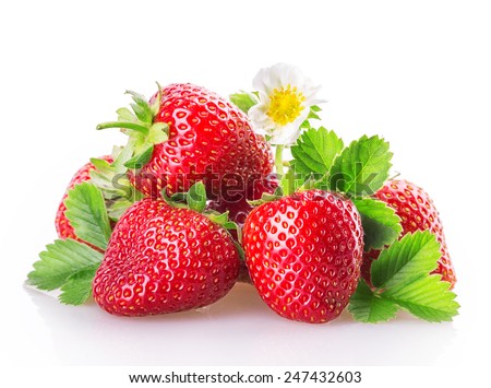 strawberry Isolated on white background Royalty-Free Stock Photo #247432603