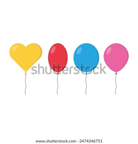 Cartoon Balloon Icon Set Vector Design.
