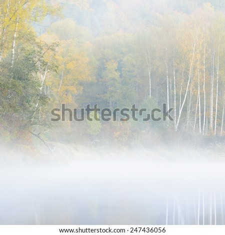 Autumn Gauja river in Sigulda, Latvia