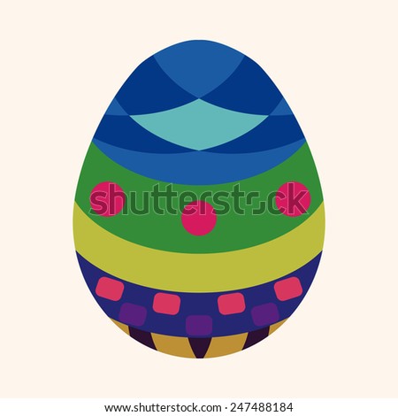 Easter egg flat icon, eps10
