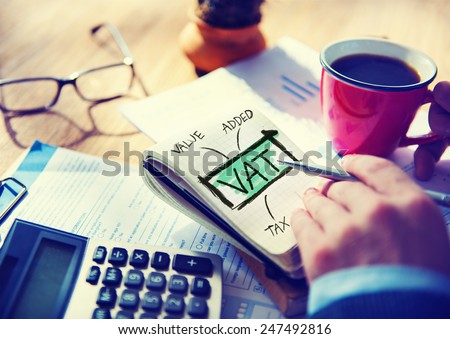 Value Added Tax VAT Finance Taxation Accounting Concept Royalty-Free Stock Photo #247492816