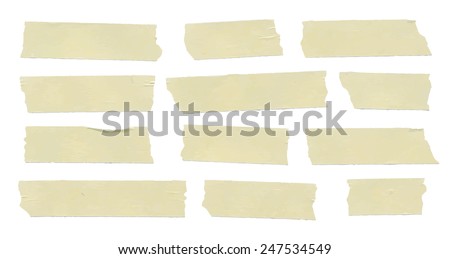 Set of horizontal and different size sticky tape Royalty-Free Stock Photo #247534549