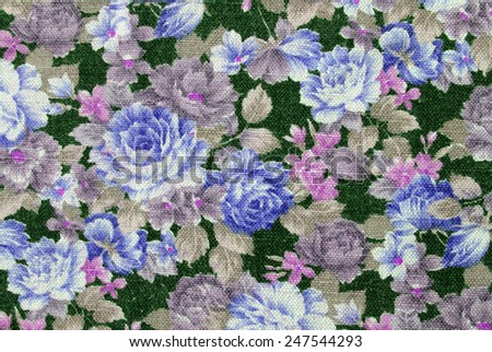 floral linen background vintage pattern. 