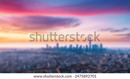 defocus sunset city abstract background