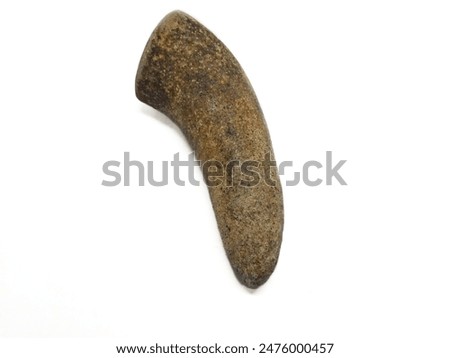 Traditional stone mortar, isolated on white background