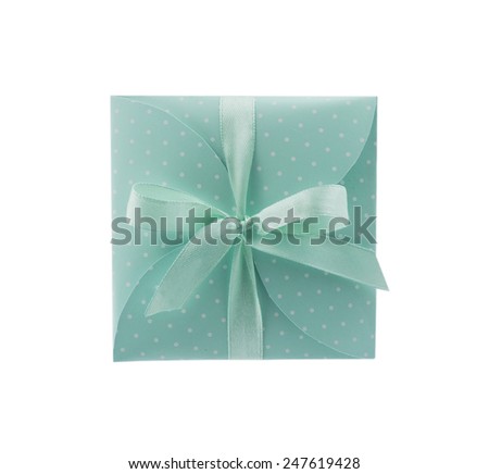 decorative envelopes with ribbon turquoise