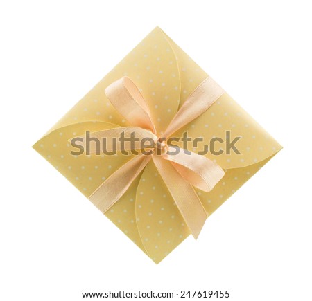 decorative envelopes with ribbon peach