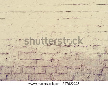 Rough dirty colored brick wall background, instagram style filtered