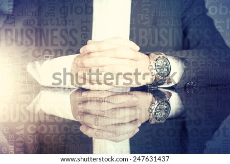 Young business man working with documents