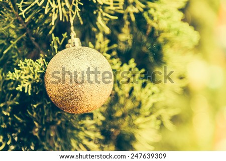 Christmas ball background - vintage effect style pictures