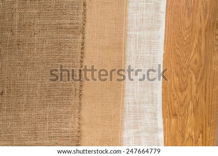 Burlap is use for texture or background