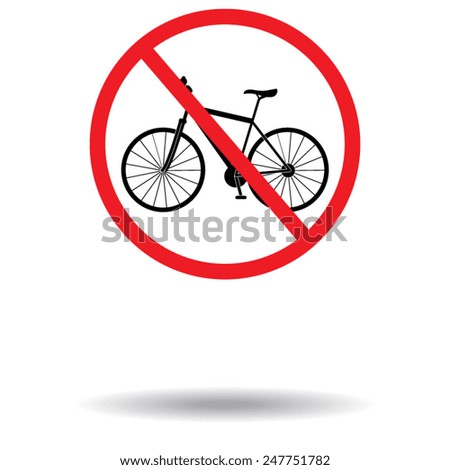 Vector sign no bicycle