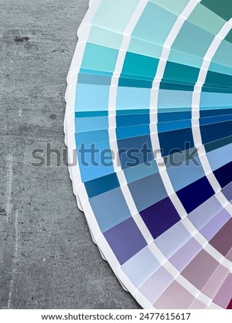 Catalog of color samples for printing industry or design. Colour swatches book.  Paint selection catalog
