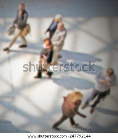 Commuters. Intentionally blurred post production.