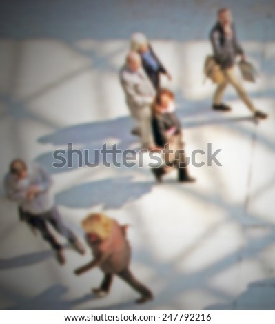 Commuters. Intentionally blurred post production.