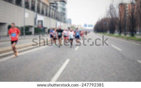 Runners. Intentionally blurred post production.
