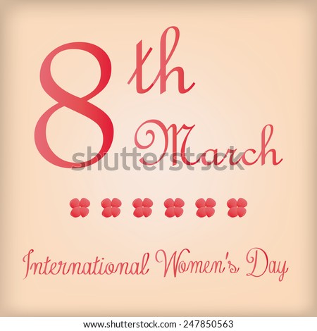 a light yellow background with text and flowers for women's day