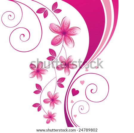 Pink flower. Floral background.