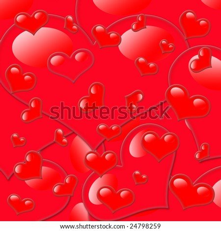 Hearts for valentine day. Holiday background illustration