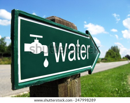 DRINKING WATER road sign