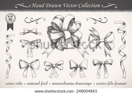 Hand drawn ribbons and bows set
A collection of graphic ribbons and bows