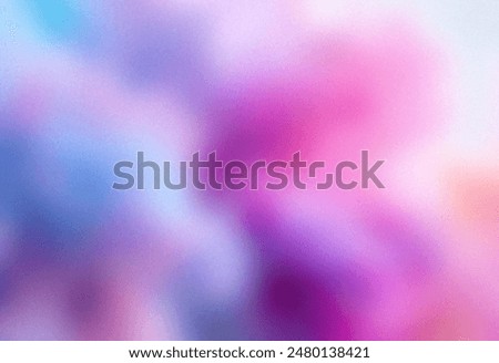 A blurry pastel background with a grainy texture in soft hues of pink, purple, and blue. Ideal for digital content, design projects, and social media, this abstract image evokes dreamy, artistic feel.
