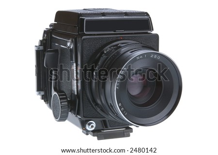 Medium Format Camera, background, basic, camera, clipped, copy, copyspace, cut, cutout, equipment, film, icon, isolated, just, knock, large, lens, outline, photo, photography, professional