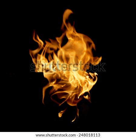 The red flames on a black background.