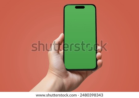 Phone screen mockup, digital mobile device's blank screen, editable and customizable design, JPG HQ image