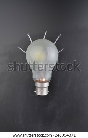 Light Bulb and Writing