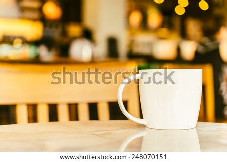 Coffee cup in coffee shop - vintage effect pictures