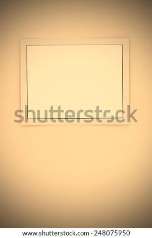 vintage blank frame on a white background, instagram image style