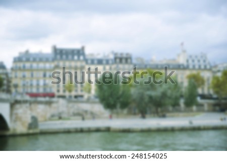 France Paris blurred background
