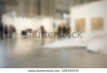 Art gallery background. Intentionally blurred post production.
