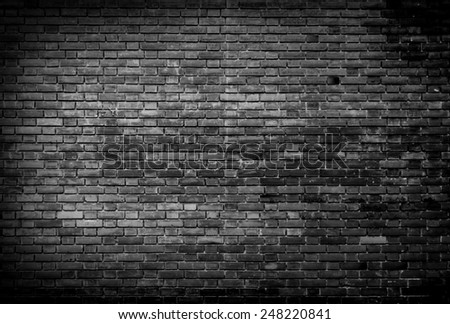 Black and white Background of brick wall Royalty-Free Stock Photo #248220841