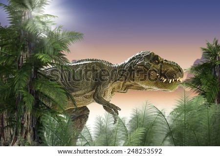 dinosaur in the jungle Royalty-Free Stock Photo #248253592