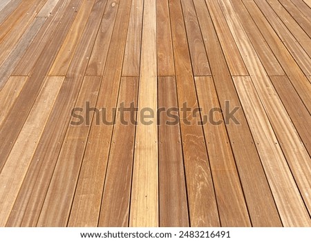 outdoor flooring. wooden deck made up of smooth, warm and rustic hardwood planks