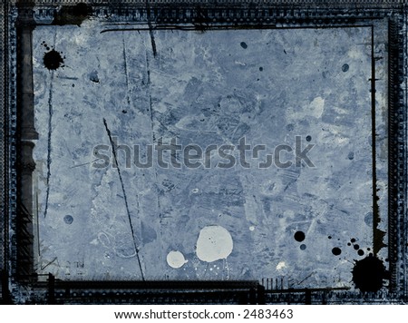 Computer designed grunge border and aged textured background