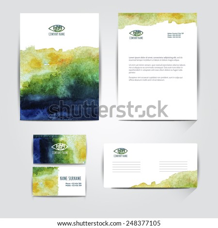 Corporate identity business design. Vector file is well organized, grouped, templates with clipping mask, easy editable.