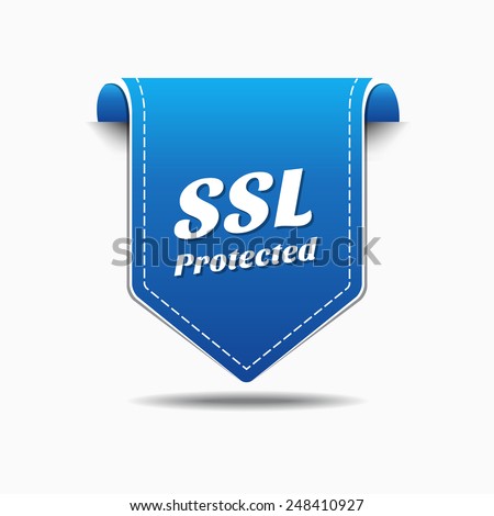 SSL Protected Blue Vector Icon Design