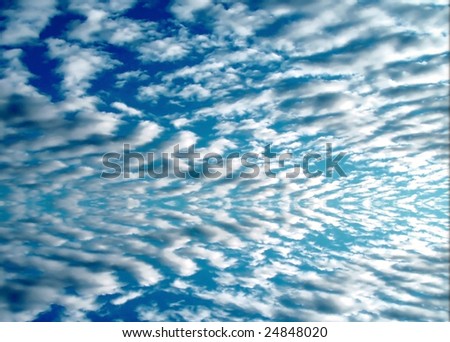 Gravity waves shown clearly in the clouds formation Royalty-Free Stock Photo #24848020