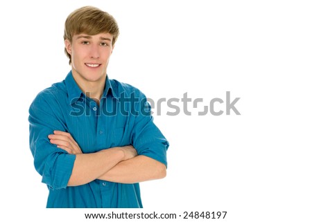 Young man with arms crossed