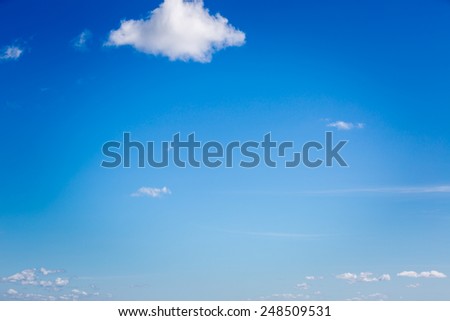 A little clouds in the blue sky