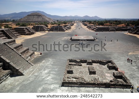 Archeological tourist attraction, Teotihuacan, Mexico