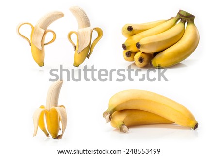 Banana fruit  isolated on white background 