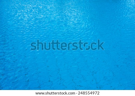 background of blue water in the pool with the reflection of the sun