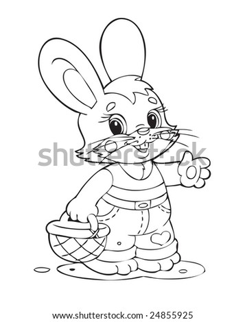Illustration of the little hare worker