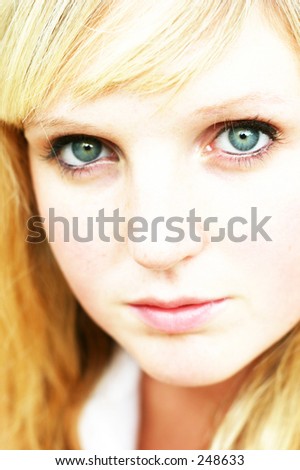 young woman closeup