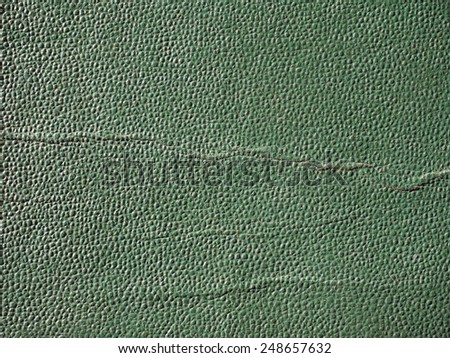Green leatherette texture useful as a background