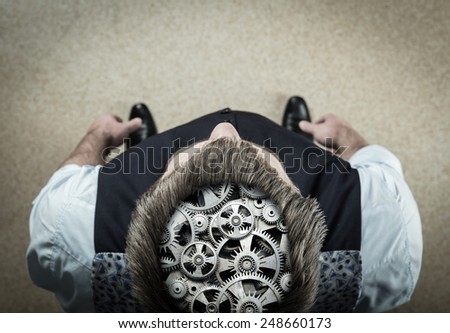 Man with bearing in his brain